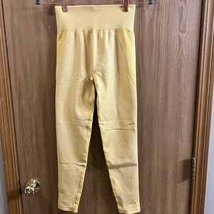 Gymshark high waisted yellow marl leggings